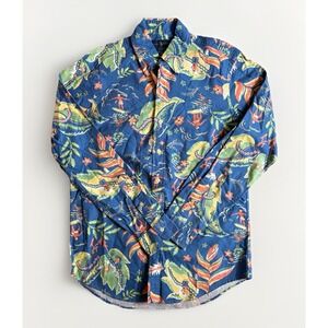 Polo Ralph Lauren Button Long Sleeve Shirt Floral Tropical Beachy Surfer | Sz Sm